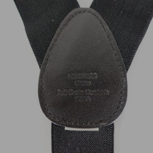 Suspender Mens Black Clip on Y Back Adjustable Strap Stretch Silver Adult Formal - Picture 3 of 7